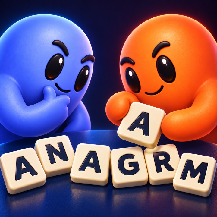 Anagramme: Spielmotiv mit Matches-Personas