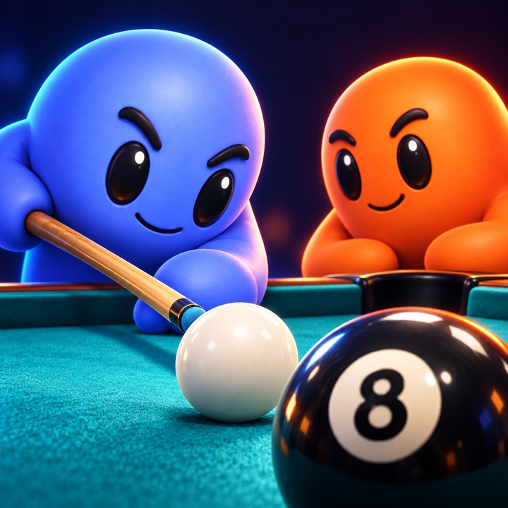 Billard: Spielmotiv mit Matches-Personas
